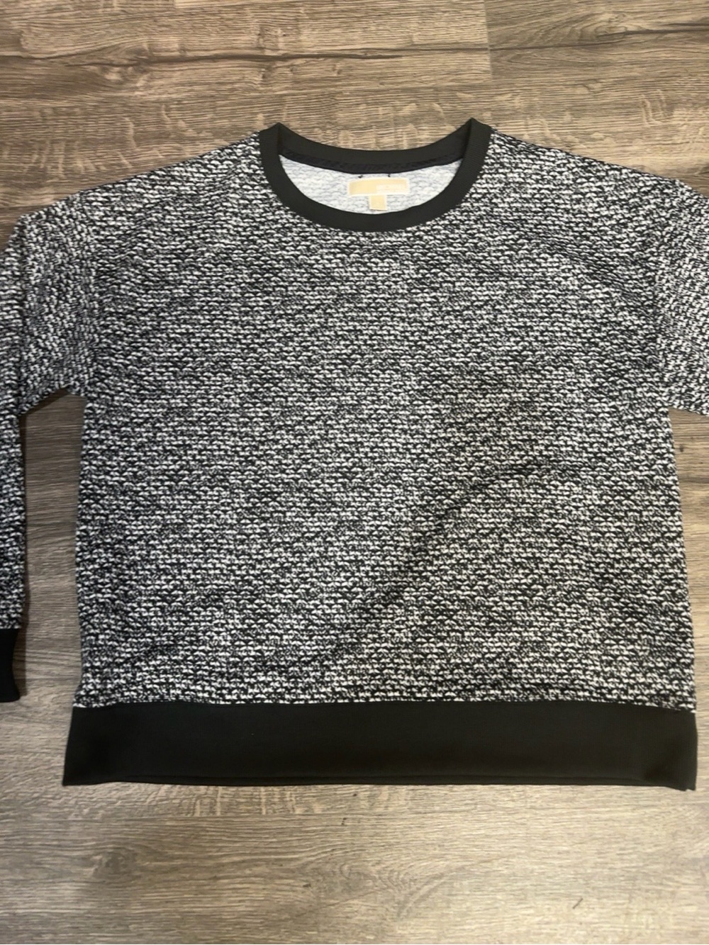 Michael Michael Kors Black & White Marled Knit Pullover Sweater Women’s L - Picture 7 of 9